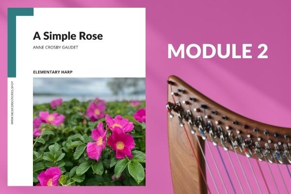 A Simple Rose, beginner harp solo